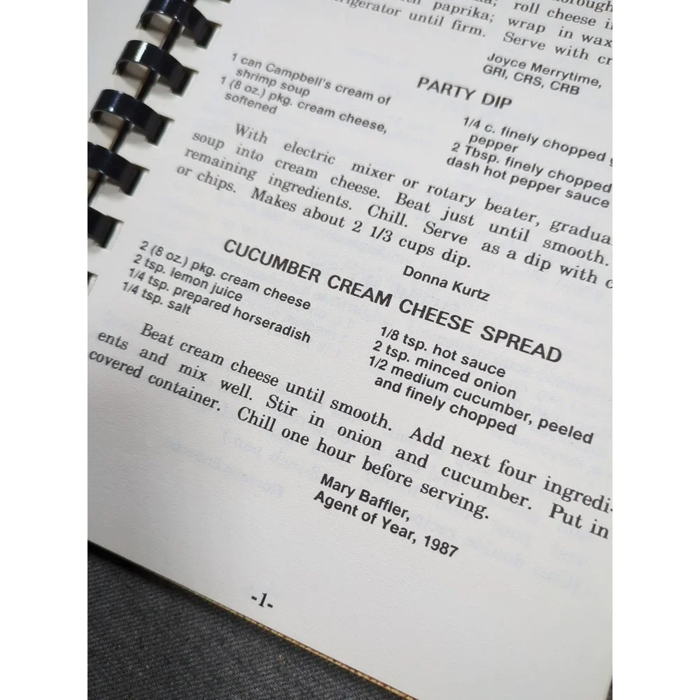 1989 Our Favorite Memphis‎ Recipes Cookbook Tual Realty Vintage Tennessee